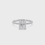 Solitaire Engagement Ring Radiant & Round Lab Grown Diamond