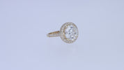 Halo Engagement Rings Round Cut Lab Grown Diamond