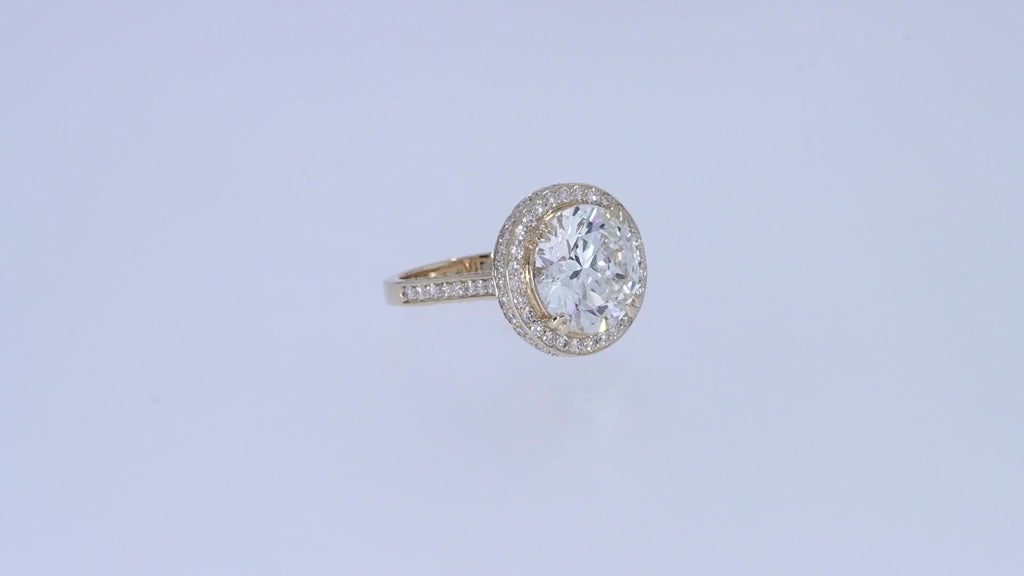 Halo Engagement Rings Round Cut Lab Grown Diamond
