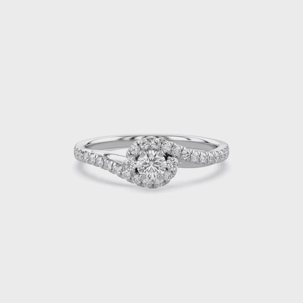 Halo Bypass Promise Lab Grown Diamond Ring Round
