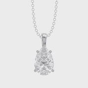 Celestia Pear Shape Lab Grown Diamond Solitaire Pendant Necklace
