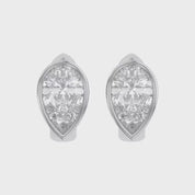 Huggie Hoop Earrings 3 Carat Pear Cut Lab Grown Diamond