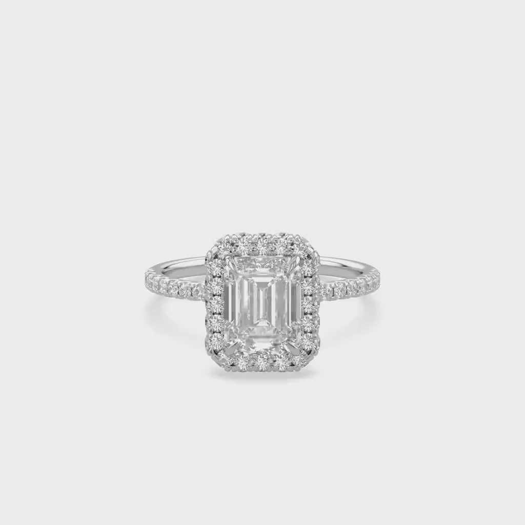 Lab Grown Diamond Hidden Halo Solitaire Engagement Ring