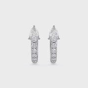 Pear Cut Lab Grown Diamond Hoop Earrings