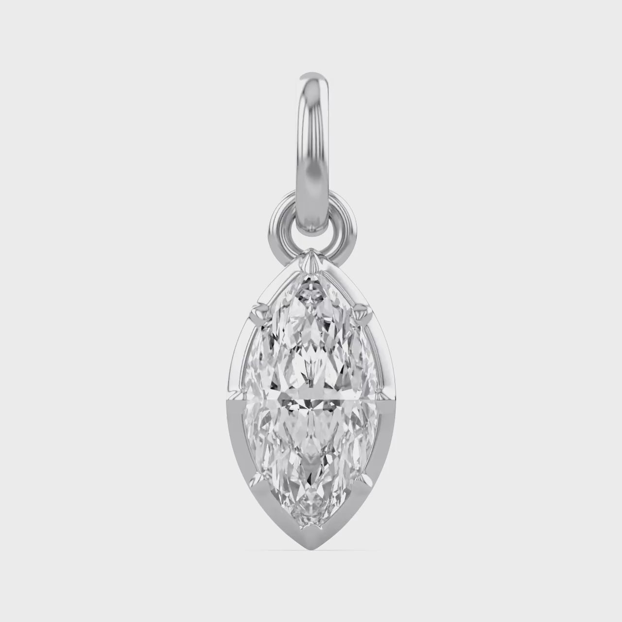 Marquise-Cut Solitaire Pendant | Lab-Grown Diamond