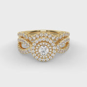 IGI Round Lab Diamond Bridal Set Ring