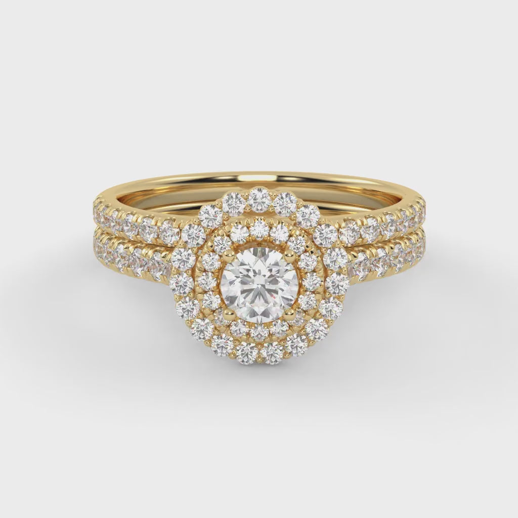 Round Diamond IGI Bridal Set Ring