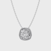 Cushion-Cut Solitaire Pendant Necklace | Lab-Grown Diamond