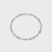 4.40 CTTW Lab Grown Diamond Mixed Cut Alternating Tennis Bracelet 7 Inch