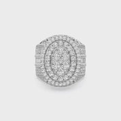 Oval Frame Halo Engagement Lab Grown Diamond Ring
