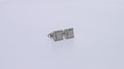 Square Shape Nugget Men's Stud Earring Lab Created Moissanite Diamond