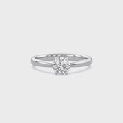 Solitaire Engagement Ring Round Cut Lab Grown Diamond