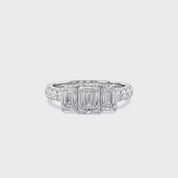 Three Stone Lab Grown Diamond Engagement Ring