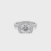 Round Brilliant Lab Grown Diamond Statement Ring with Prong Setting