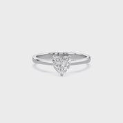 Solitaire Heart Engagement Ring Heart Cut Lab Grown Diamond