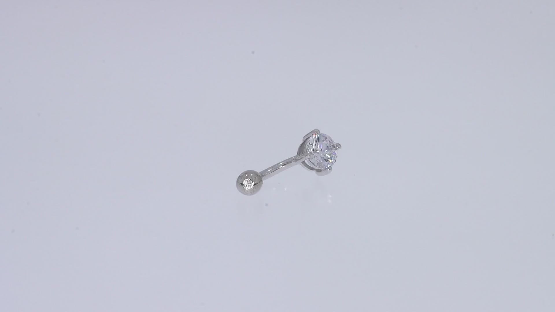 Body Piercing Belly Button Navel Ring Sterling Silver