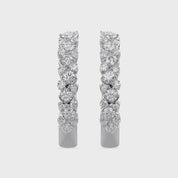Round Cut Lab Grown Diamond Hoop Earrings
