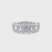 Emerald-Cut Half-Eternity Ring | Lab-Grown Diamond
