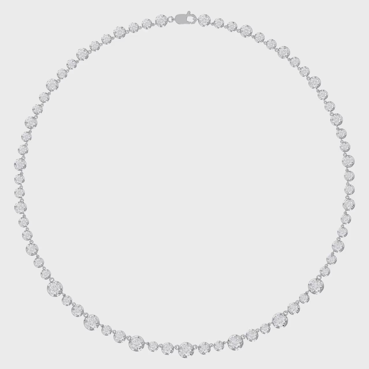 Classic 9.20 CTTW Round cut Lab-Grown Diamond Tennis Necklace