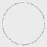 Classic 9.20 CTTW Round cut Lab-Grown Diamond Tennis Necklace