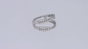 Round Cut White Cubic Zirconia Double Infinity Wedding Ring Guard Enhancer in 925 Sterling Silver