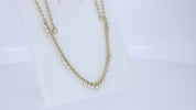 KIN Necklace with 3.00MM Bead Chain in Lab Created Moissanite