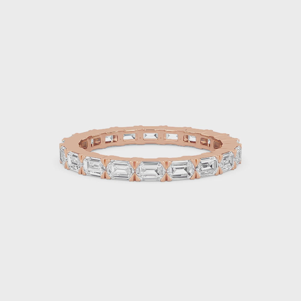 Troi Emerald Cut Eternity Ring