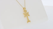 Khachkar Armenian Cross Pendant Necklace for Women & Men