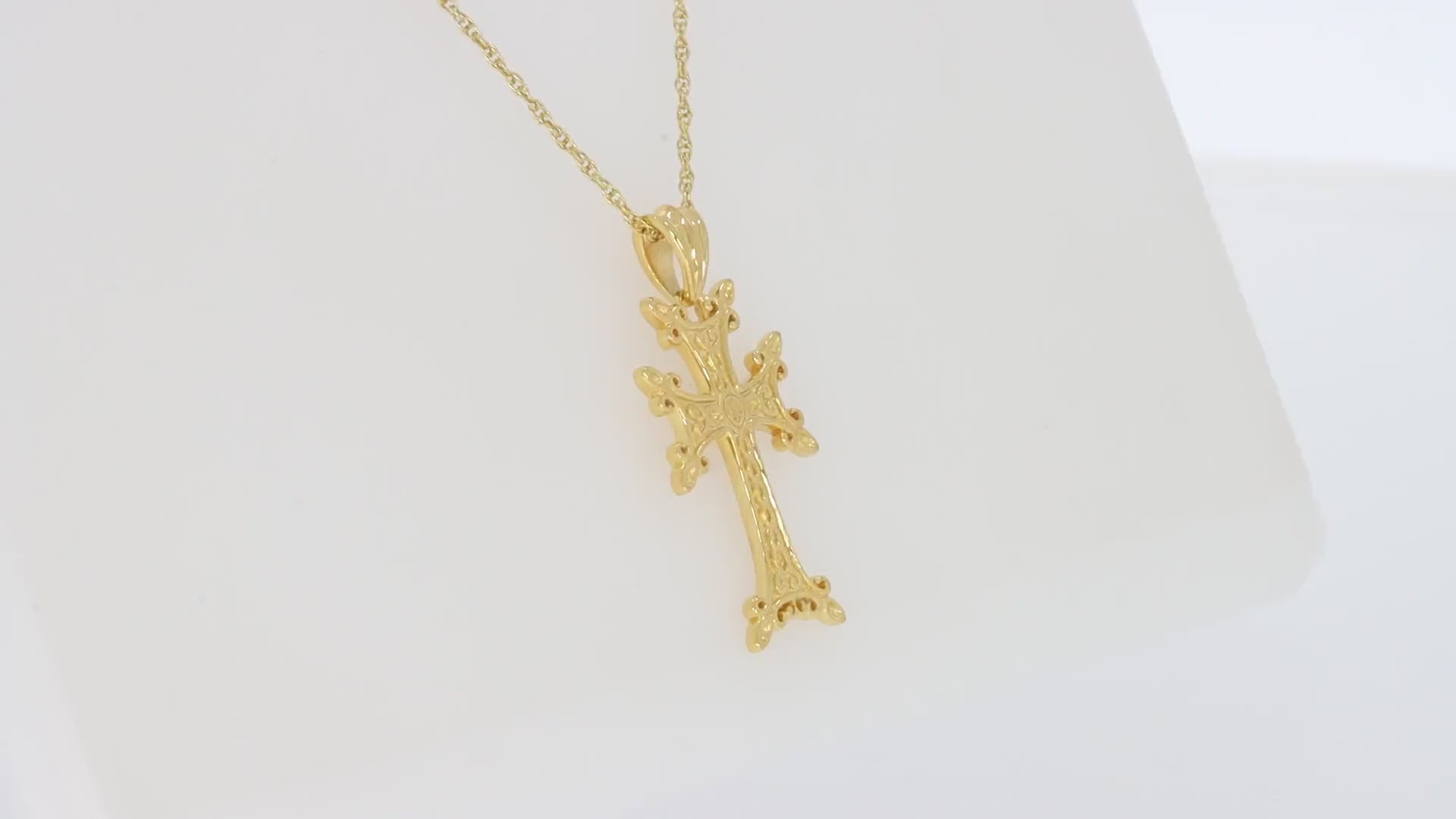 Khachkar Armenian Cross Pendant Necklace for Women & Men
