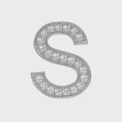Initial Letter Pendant Round Cut Lab Grown Diamond
