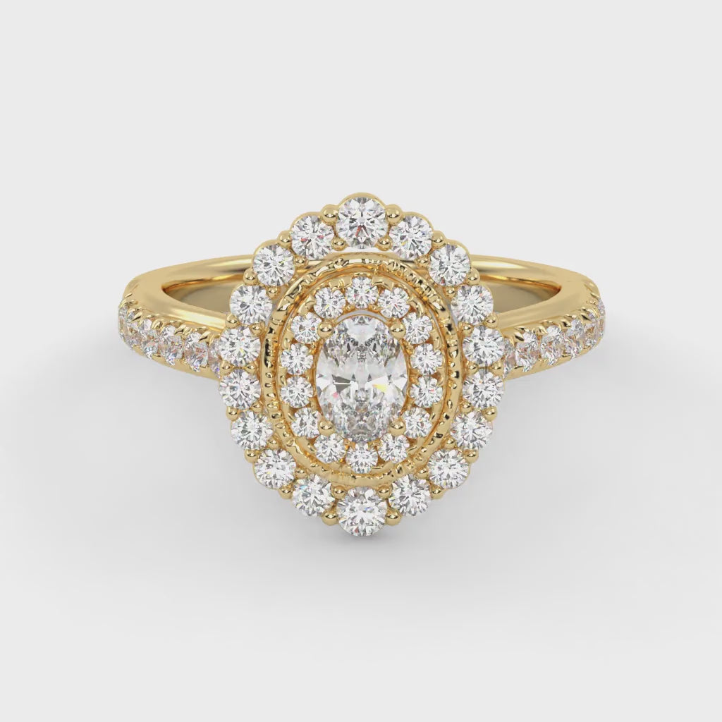 Oval & Round 1.05 Carat Lab Diamond Ring – IGI Certified