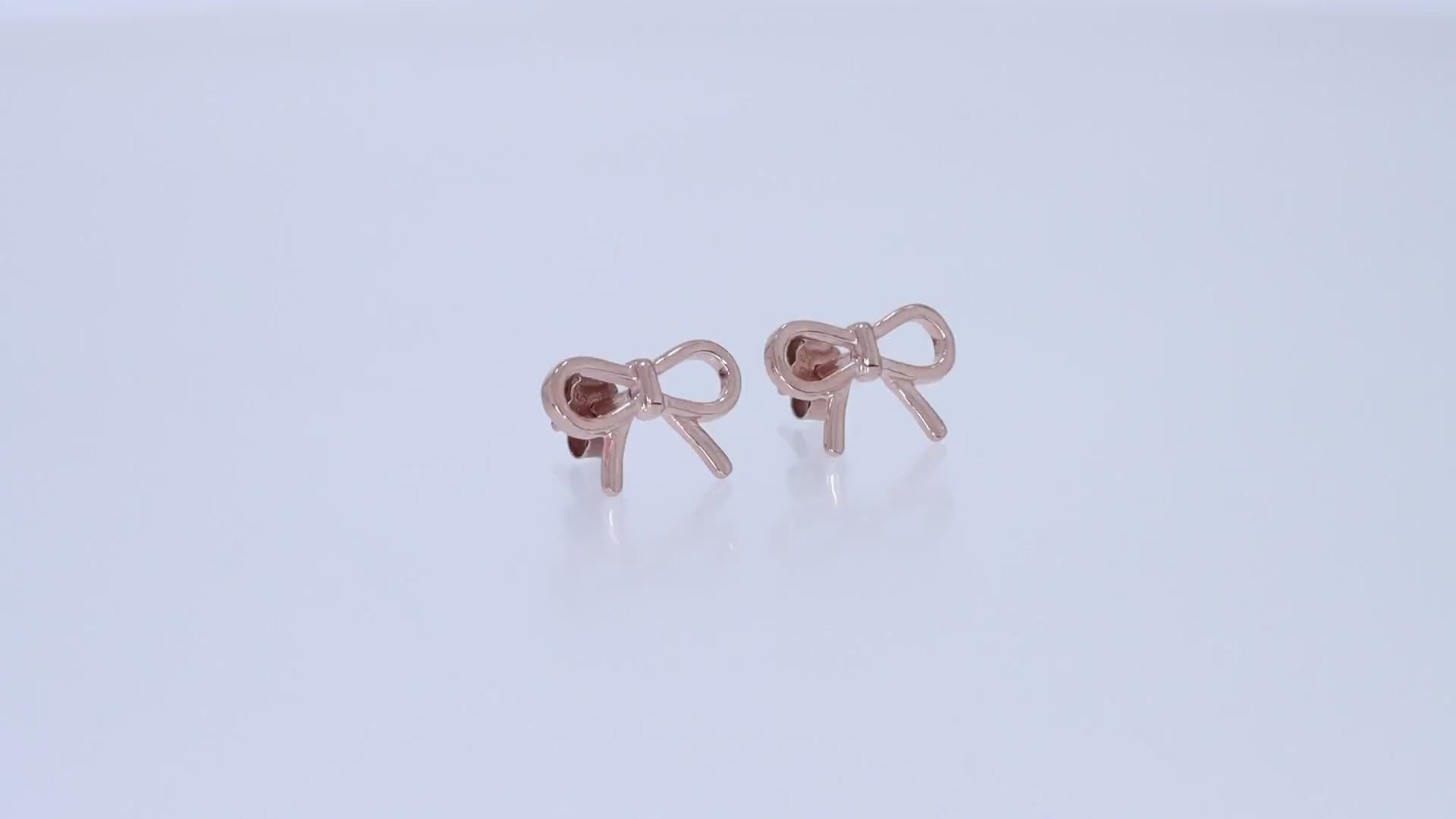 Bow Stud Earrings Sterling Silver