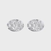 3 CT Oval Lab Grown Diamond Solitaire Georgian Setting Stud Earrings