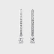 Dangle Drop Lab Grown Diamond Hoop Earrings