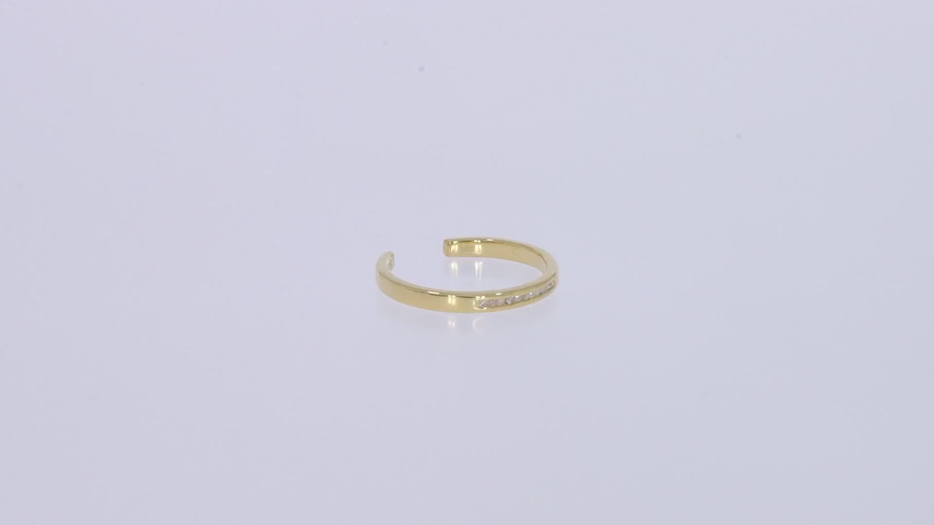Natural Diamond Accent Adjustable Toe Ring for Women