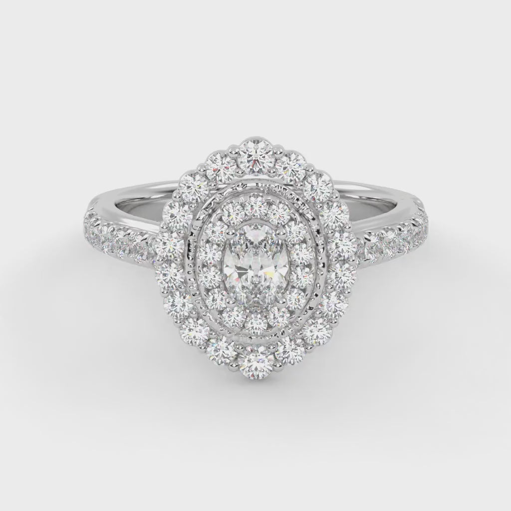Oval & Round 1.05 Carat Lab Diamond Ring – IGI Certified