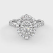 Oval & Round 1.05 Carat Lab Diamond Ring – IGI Certified