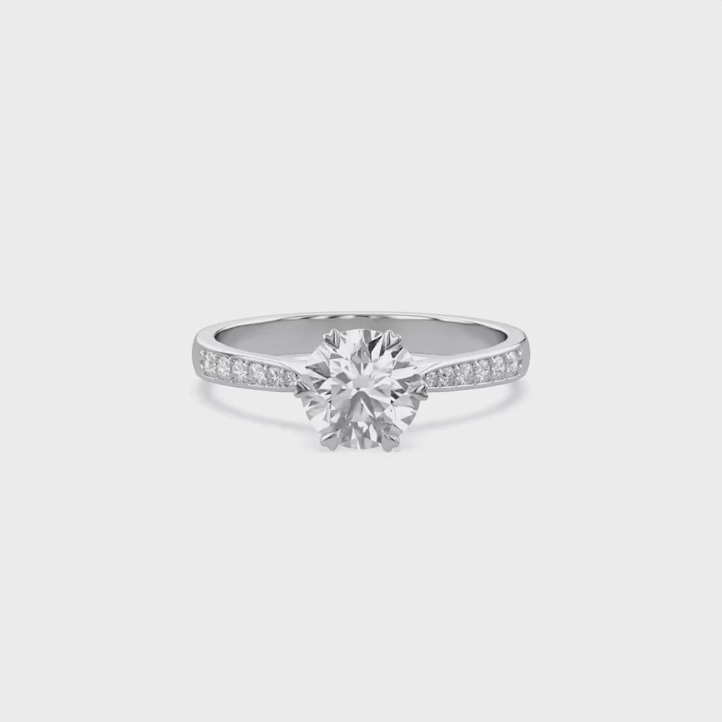 Solitaire Engagement Ring for Women Lab Grown Diamond