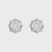 Solitaire Stud Earrings 2.50 Carat Round Lab Grown Diamond