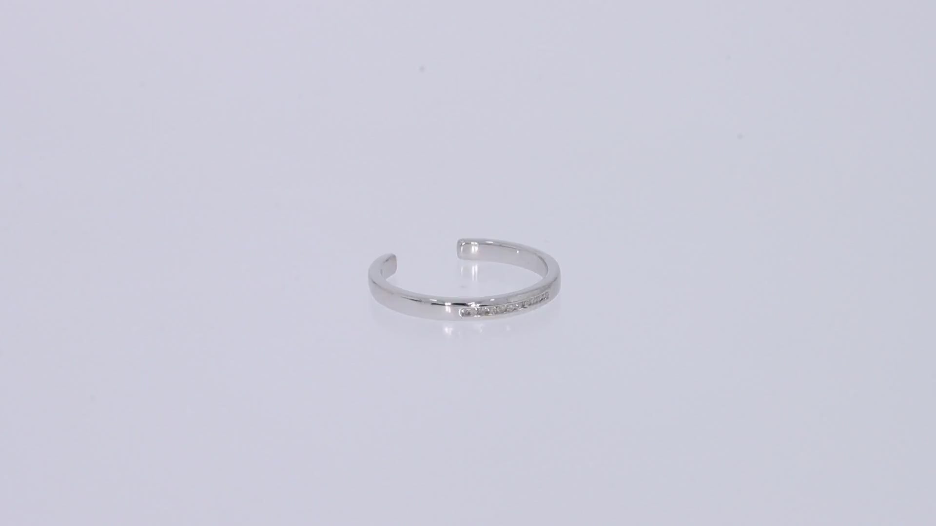 Natural Diamond Accent Adjustable Toe Ring for Women