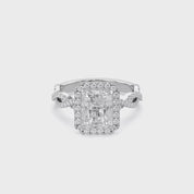 Infinity Halo Solitaire Lab Grown Diamond Engagement Ring