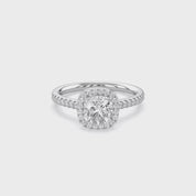 Halo Solitaire Lab Grown Diamond Engagement Ring