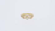1/10 CT Natural Diamond Two Tone Heart Infinity Anchor Rope Promise Ring 14k Gold Over Sterling Silver (I-J Color, I2-I3 Clarity, 0.10 Cttw) Gift For Her