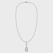 7.00 Carat Pear Cut Lab Grown Diamond Solitaire Pendant Necklace