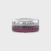 Simulated Ruby Luxury Oura Jacket Ring