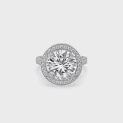 Hidden Halo Engagement Rings 9 CTW Round Lab Grown Diamond