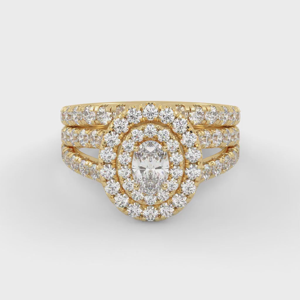 IGI Certified Split Shank Bridal Set Ring