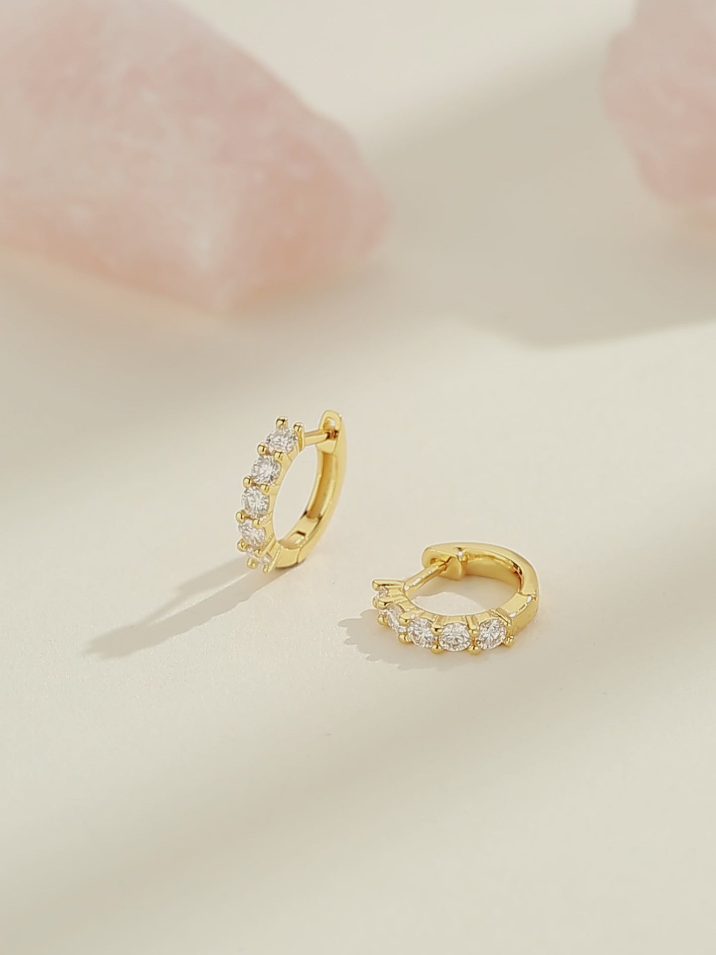 Iced out Lab Created Moissanite Hoop Earring
