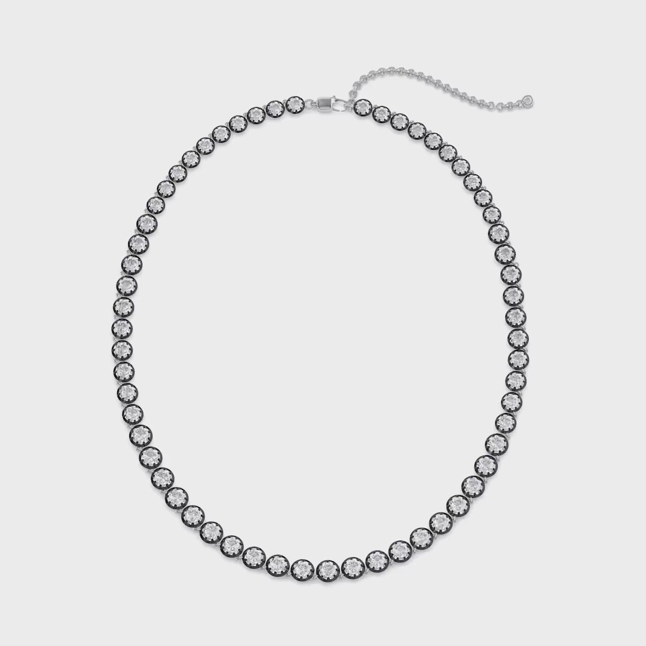 12 CTTW Round Cut Lab Grown Diamond Georgian-Inspired Tennis Necklace