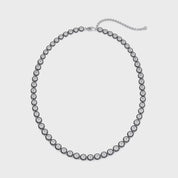 12 CTTW Round Cut Lab Grown Diamond Georgian-Inspired Tennis Necklace